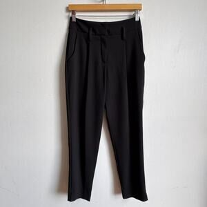 ANNE FONTAINE 'Lester' Black Pleated Tapered Trousers